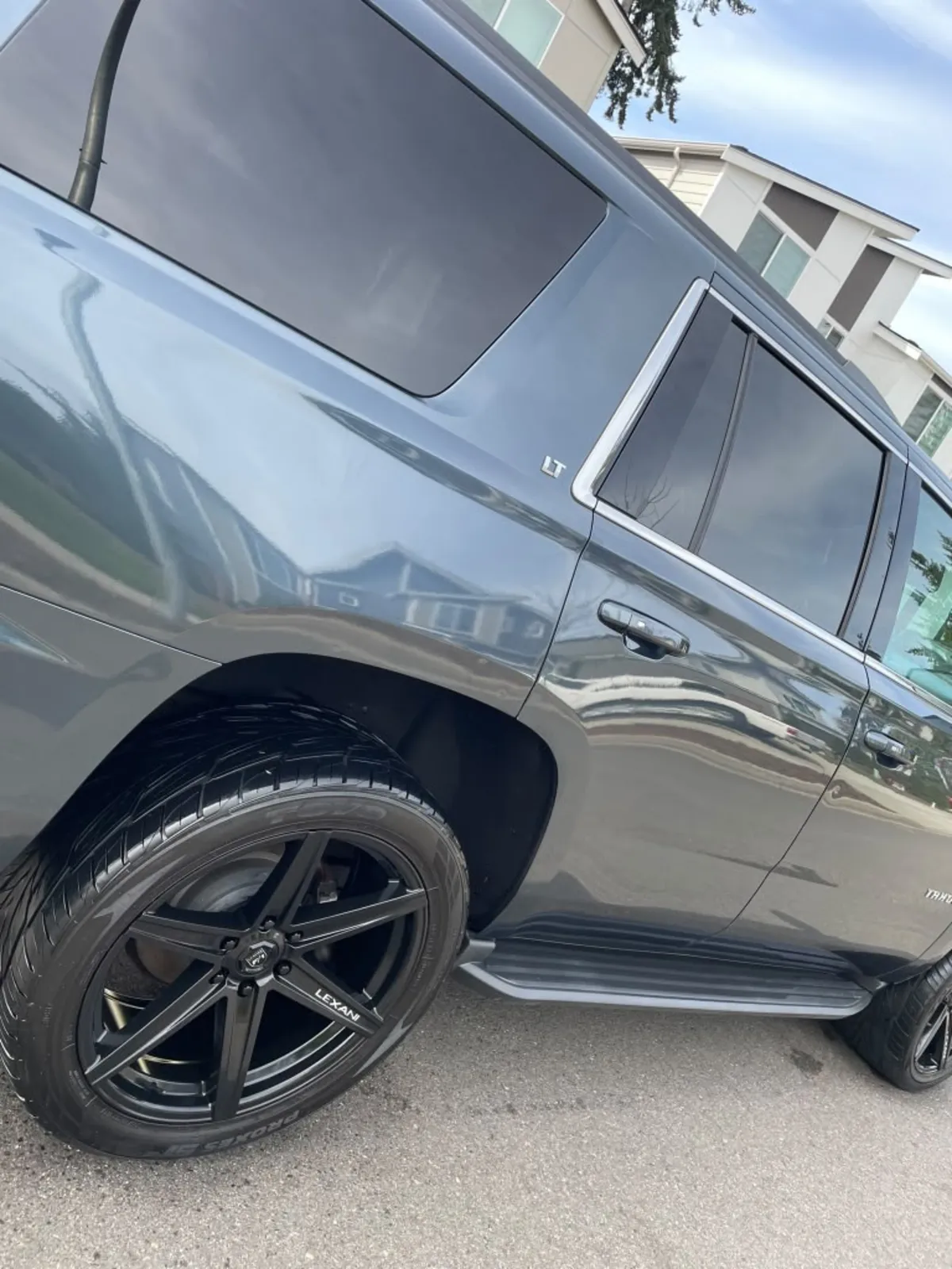 White Mercedes GLS detailed in a garage